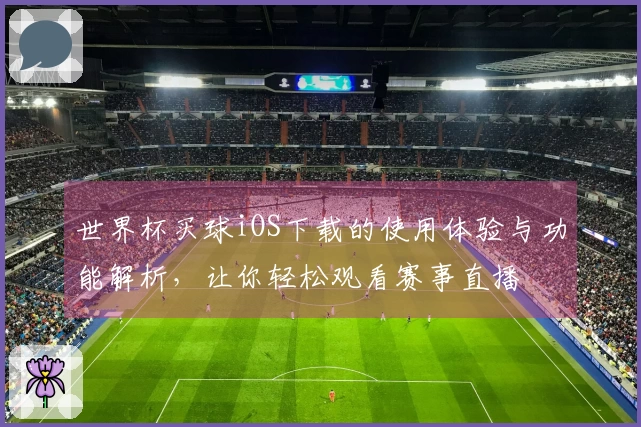 世界杯买球iOS下载的使用体验与功能解析,让你轻松观看赛事直播